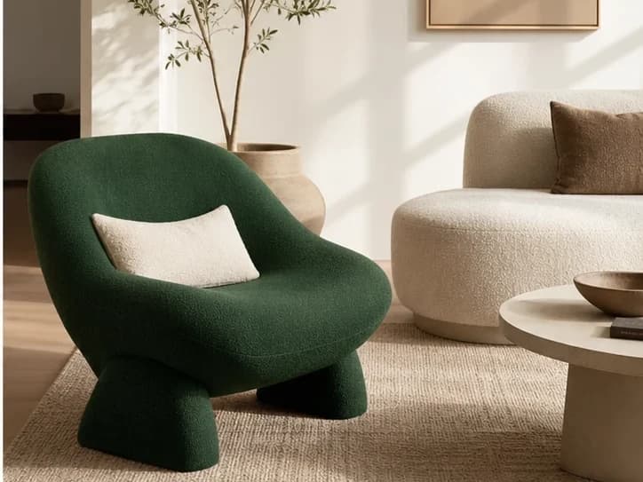 Green chair after AI editing