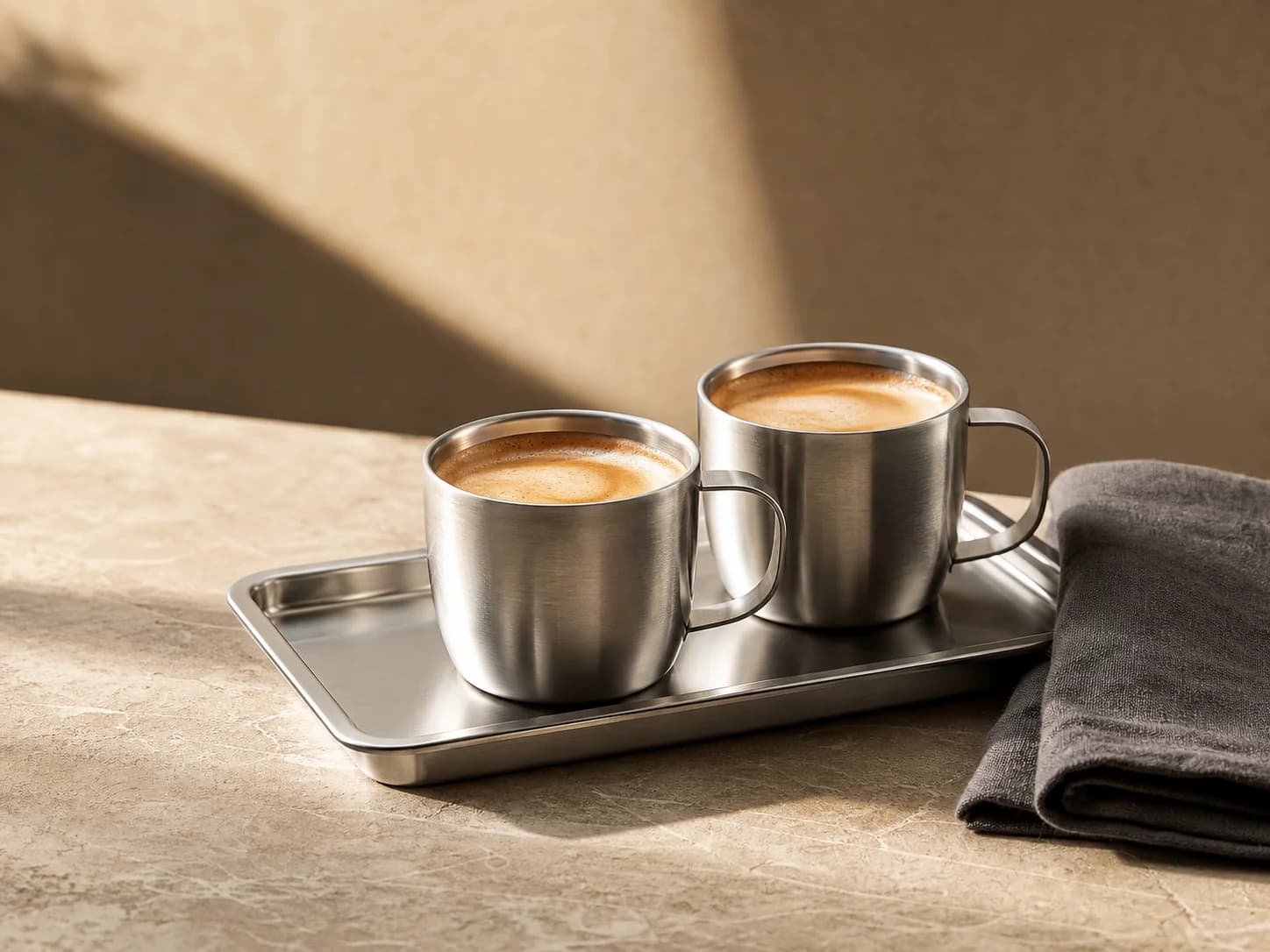 Clean coffee product photo after the fictional logo was removed